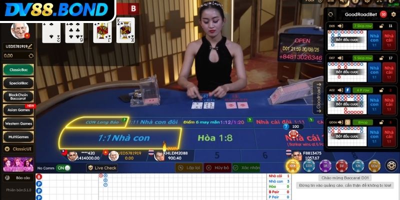 Cách tham gia Baccarat DV88