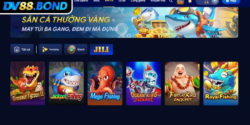 Bắn Cá JILI DV88 Hòa Mình Vào Đại Dương Săn Thưởng Đỉnh Cao 2 Điểm danh game bắn cá JILI DV88 được yêu thích nhất