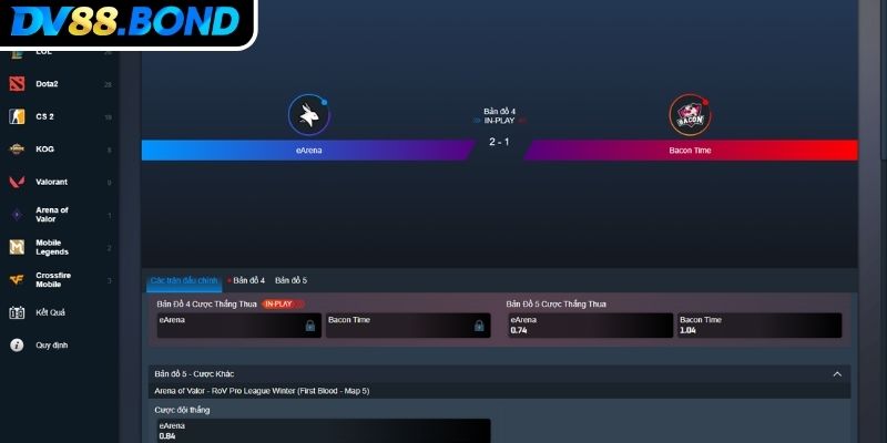 Esports DV88 Thế Giới Cược Thể Thao Điện Tử Đỉnh Cao 2025 3 Hướng dẫn từng bước tham gia sảnh Esports DV88
