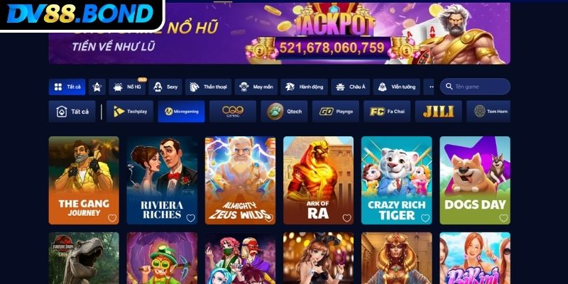 Nổ Hũ Microgaming DV88 Giải Mã Sảnh Game Đẳng Cấp Năm 2025 1 Khám phá thế giới nổ hũ Microgaming DV88